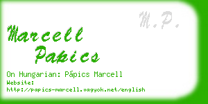 marcell papics business card